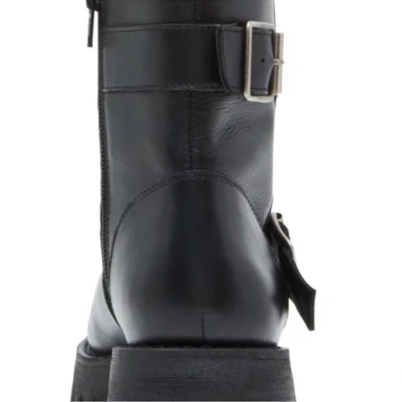 Steve Madden Black Leather Combat Boots-NIB - Picture 5 of 5